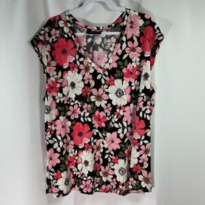 Lane Bryant Sleeveless Floral V-Neck Top 18/20
